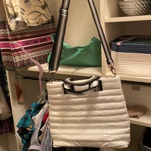 white cross body bag